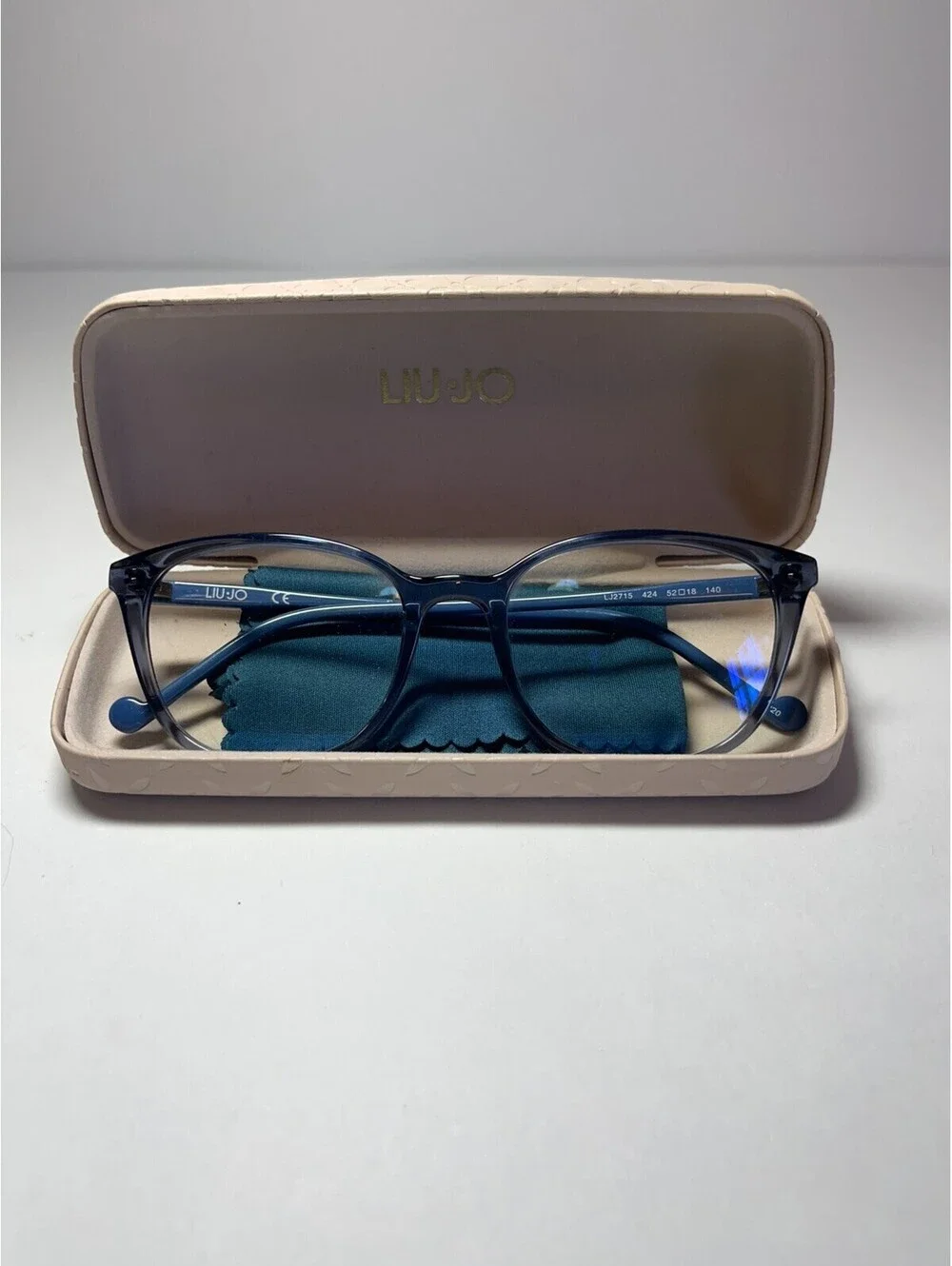 Liu Jo Eyeglasses LJ2715 424 Ebony & Blue L, Size 52-18-140 / With Case